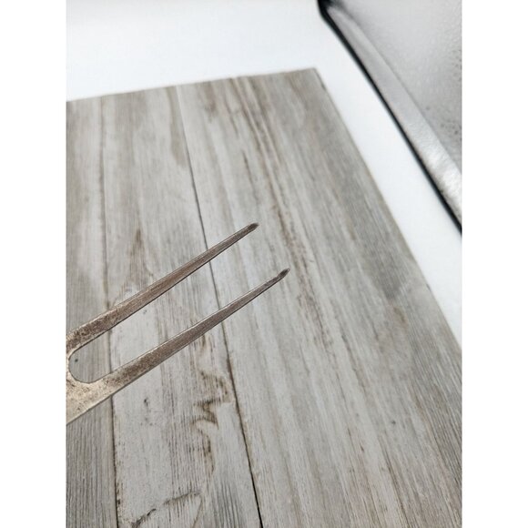 Vintage EKCO Halo Solid Meat Utility Fork Wood Handle 12 3/4" - Picture 8 of 8